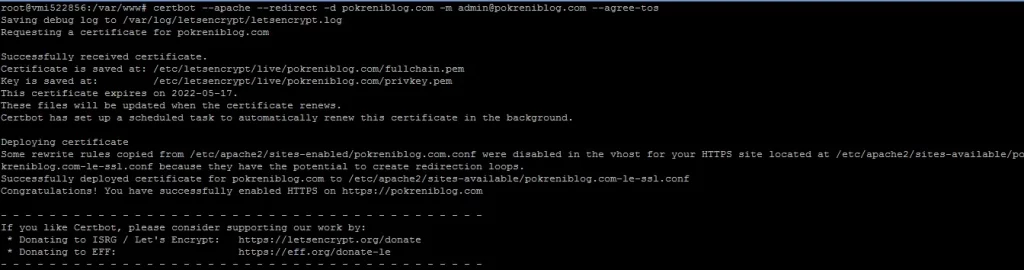 certbot ssl certificate