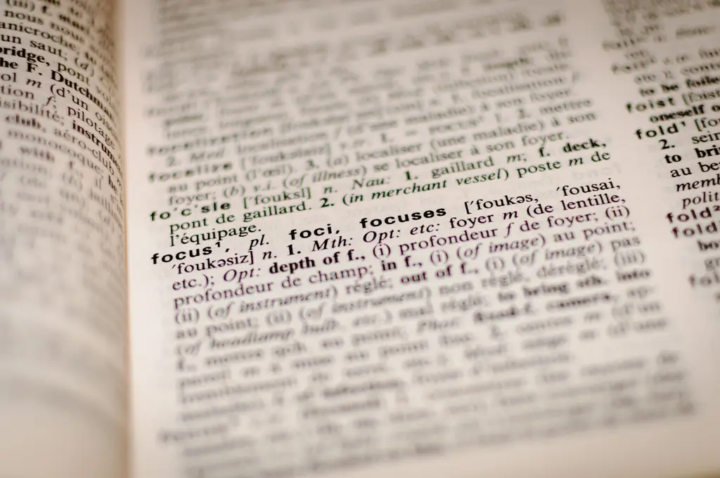 blogging rečnik post fokusiran na fokus